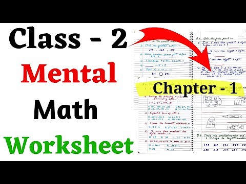 Mental Maths Worksheet for Class 2| Grade 2 Mental Maths | Class 2 Math Worksheet| Class 2 Worksheet