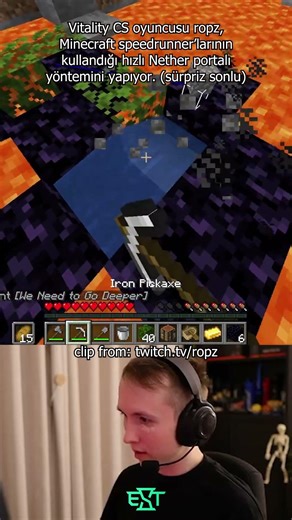 ropz tries out a Minecraft speedrunner tactic but experiences a major "misfortune" in the end. #ropz