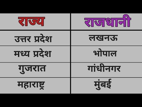 भारत के राज्य और राजधानी | rajya aur rajdhani in hindi | india states in hindi