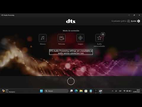 Activar servicio detenido DTS Audio Prossesing