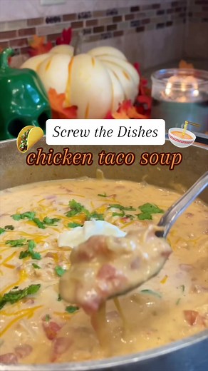 Delicious Chicken Taco Soup Recipe for Fall Comfort Food!