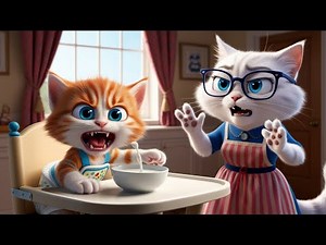Epic Party After Exhausted Mother Cat Meltdown 2 🍰🍼🎉#Funny cat cartoon #aicat #cartoon #Kitten party