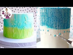How to use Stencils on Cakes with Parchment paper, Re-usable Stencils and Foil using Buttercream!