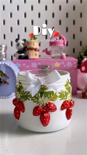 Diy jar painting #shorts #shortviral #diy #jarpainting #glassbottleart #crafing