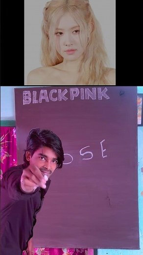 Black Pink Rose Drawing 😍🥰 #shorts #short #ytshorts #youtubeshorts #blackpink #rose