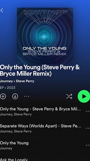 Bryce Miller and I have a new remix out today of “Only The Young”. After having so much fun doing the “Separate Ways” Remix for “Stranger Things”, we decided to do another Journey classic. “Only the Young” which is streaming now and is on the 7 inch bonus disk inside the newly remastered Journey “Frontiers” 40th Anniversary 180g vinyl LP, produced by myself and John Jackson. It was remastered from the original analog mix tapes by Adam Ayan- it’s out today! -Sincerely, Steve Perry