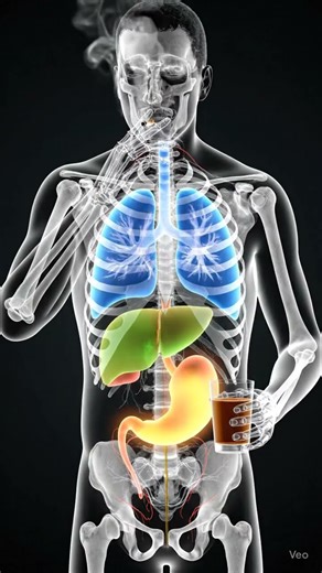 "Full Body X-Ray 3D | Beer & Smoking Health Effects" #BeerAndSmoking #Transparent #YouTubeShorts