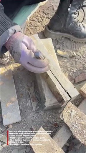 Manual Wood Splitter Tool in Action | Fast Wood Splitting #tools #woodwork #shorts