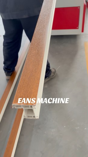 UPVC window profile lamination machine, PUR hot glue laminating machine | Zhangjiagang Eans Machinery Co.,Ltd