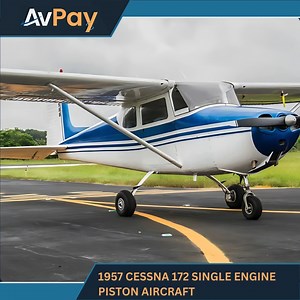 New Aircraft ✈ For Auction By Aircraft For Auction 1957 Cessna 172 Single Engine Piston Aircraft This 1957 Cessna 172 features the rare square tail design, bringing vintage charm & nostalgia to every flight. It has a newly restored interior, new windshield & windows & a recent extensive annual inspection. With IFR capability, an overhauled Garmin GNC-420 GPS, & a Stratus ES ADS-B Out, it blends classic style with modern tech. Its straight tail, no longer produced, makes it a unique & timeless ai