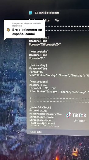 Respuesta a @Boloncho RainMeter en Español 🔥 #rainmeter #custom #pctips #tips #thecnology