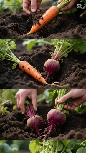 Secret to Perfect Root Vegetables 🥕🥔🌱 If you want straight, smooth, healthy root veggies, the soil mix matters more than anything. Here’s my favorite blend: 🌿 1:1:1 Soil Mix • 1 part compost – adds nutrients and improves soil structure • 1 part peat moss – keeps the soil light, fluffy, and evenly moist • 1 part perlite – boosts drainage so roots don’t rot or get compacted This combo creates the perfect loose and airy environment so carrots, beets, radishes, and turnips can grow long, clean, 