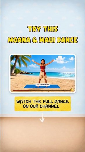Moana & Maui Dance Workout for Kids 🌊 | Fun Island Dance #shorts