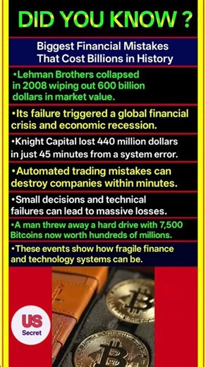 Shocking Money Mistakes That Led to Massive Losses