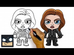 How To Draw Black Widow - Videos For Kids