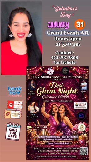 Lavanya Sreenath on Instagram: "Girls don’t wait for plans… we CREATE them 💃💖 Desi Glam Night loading ✨ 🎤 Live singing that gives you goosebumps 🎧 DJ beats that won’t let you sit 👠 Fashion Walk – yes, YOUR runway moment ✨ Glitter Bar | 🍹 Open Bar | 🍽️ Buffet 🎶 Karaoke | 🎲 Games | 🎁 Raffles 🔥 One crazy, high-energy dance floor! Tag your girl gang 👯‍♀️💄"
