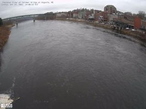 Check out this USGS webcam footage showing the Kennebec River in Augusta, Maine, flooding after a large coastal storm hit much of the East Coast and battered New England with heavy rains and winds. Learn more about ongoing USGS flood work in Maine: https://usgs.gov/news/state-news-release/usgs-determining-extent-flooding-maine-caused-large-coastal-storm-worsened | U.S. Geological Survey (USGS)