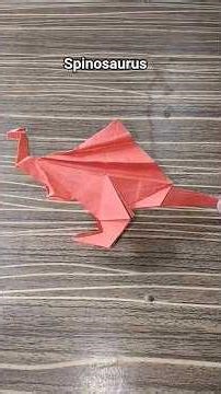 How to make origami spinosaurus,Full tutorial. #jurassicworld #origamiattackorcraft #origamidinosaur