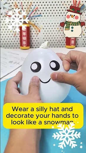 Easy Steps to Make a Snowman Using a Balloon!