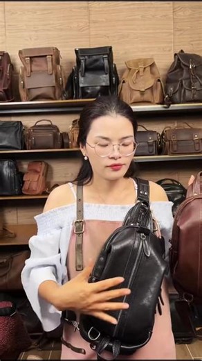手工疯马皮胸包！越用越亮还能养？