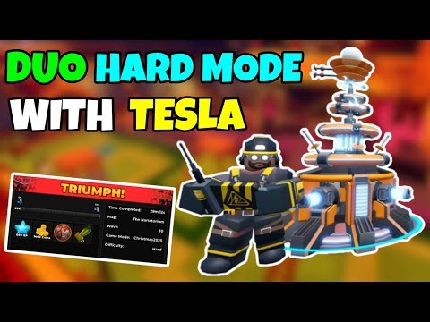 Duo The Final Act Hard Mode Triumph With Tesla + Easy Guide | TDS | Tower Defense Simulator