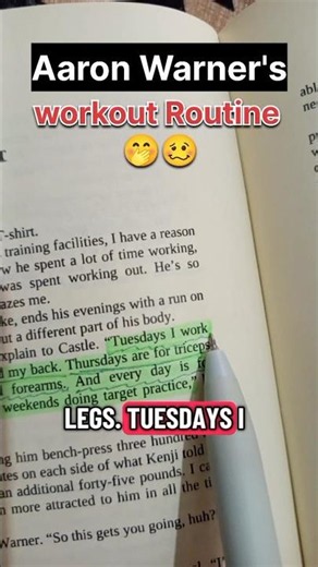 Aaron Warner's workout Routine #booktok #booktube #bookbites #aaronwarner #shatterme #fyp #warner