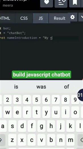 Build A JavaScript Chat Bot #coding #javascript #javascriptprojects #javascripttutorial #shorts
