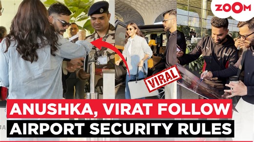 VIRAL: Anushka Sharma, Virat Kohli FOLLOW Airport Security Protocol, Win Hearts As They Greet Fans