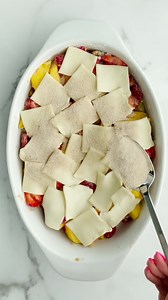 9.9M views · 47K reactions | Strawberry Peach Cobbler | Food Dolls | Facebook