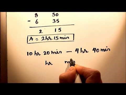 SUBTRACTING TIME /ELAPSED TIME (HOURS AND MINUTES)