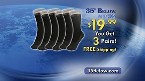 Keep your feet warm with these. Get 35 Below Socks now: https://www.35below.com/?mid=10397323 | As Seen On TV
