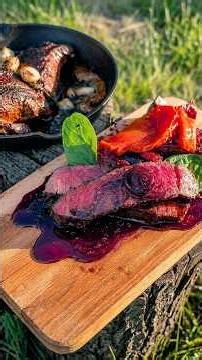The ultimate melt-in-your-mouth steak with wine sauce in the wilderness | Nature ASMR