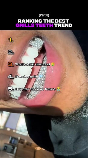 The diamond tester literally gave up! 😭 Ranking the best grills teeth trend part 8 #grills #ice