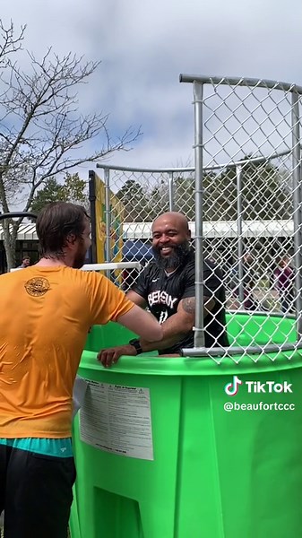 Dunking booth at Spring Fling. #communitycollege