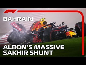 Alex Albon's Massive Sakhir Shunt | 2020 Bahrain Grand Prix