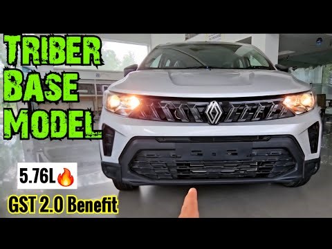 New 2025 Renault TRIBER Authentic BASE Model @5.76L₹ 🔥 GST 2.0 Benefit ✅️ TRIBER Review #triber2025
