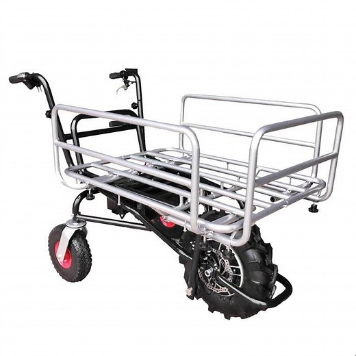 Brouette électrique multifonction 24 V charge 120 kg avec panier réglable
