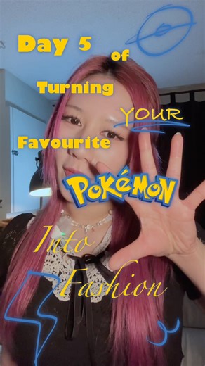 Day 5 | 1 hour, 1 Pokémon, 1 fashion concept #Pokémon #Fashion #CreativeChallenge #Inspiration￼