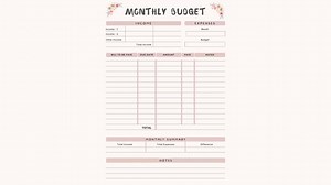Monthly Budget Planner Printable Expense Tracker Budget Tracker Savings Tracker Spending Tracker - Etsy Australia