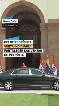 DELCY RODRÍGUEZ visita INDIA para fortalecer las VENTAS DE PETRÓLEO venezolano #shorts