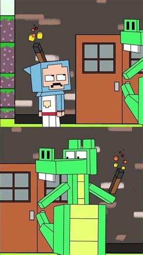 Boy And Dragon Go Blocky! (animation meme) #shorts #boyanddragon