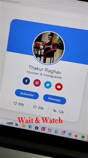 *Engineer_Raghav* on Instagram: "Wait for Coding ❤️......... ...... #like #trendingreels #coderlife #html_css #html"