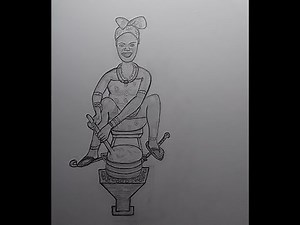 Ghanaian Woman Cooking Banku Drawing Challenge! (pt.1)