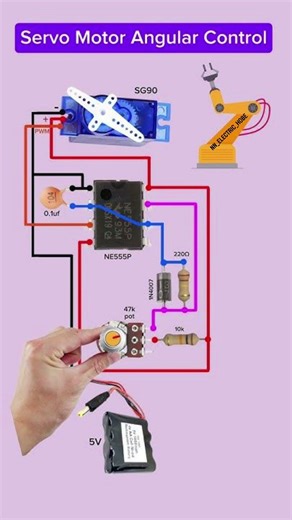 Bina Arduino ke Servo Motor Control karein! 😱 | NE555 Timer Project
