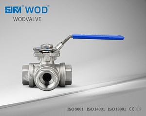 [Hot Item] Stainless Steel 304 3 Way Ball Valve T Type