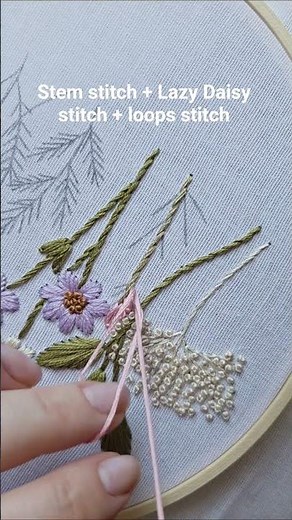 Brand new Wildflowers PDF pattern + full video tutorial🌸 #embroidery #tutorial #diy #handmade #art