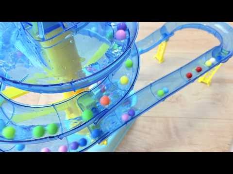 Marble Run Race #32 | Cool water flow, slider machine & tons of colorful marbles!