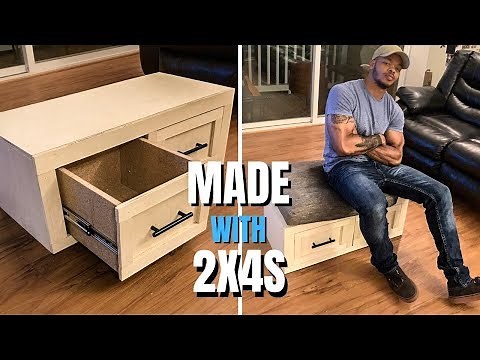 DIY Modern Bench Sofa Made from 2x4s