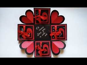 beautiful valentine's day card | explosion box for Valentine's day | card for boyfriend