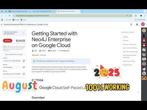 [2025] Getting Started with Neo4J Enterprise on Google Cloud | #qwiklabs | #GSP1104 ‪@quick_lab‬